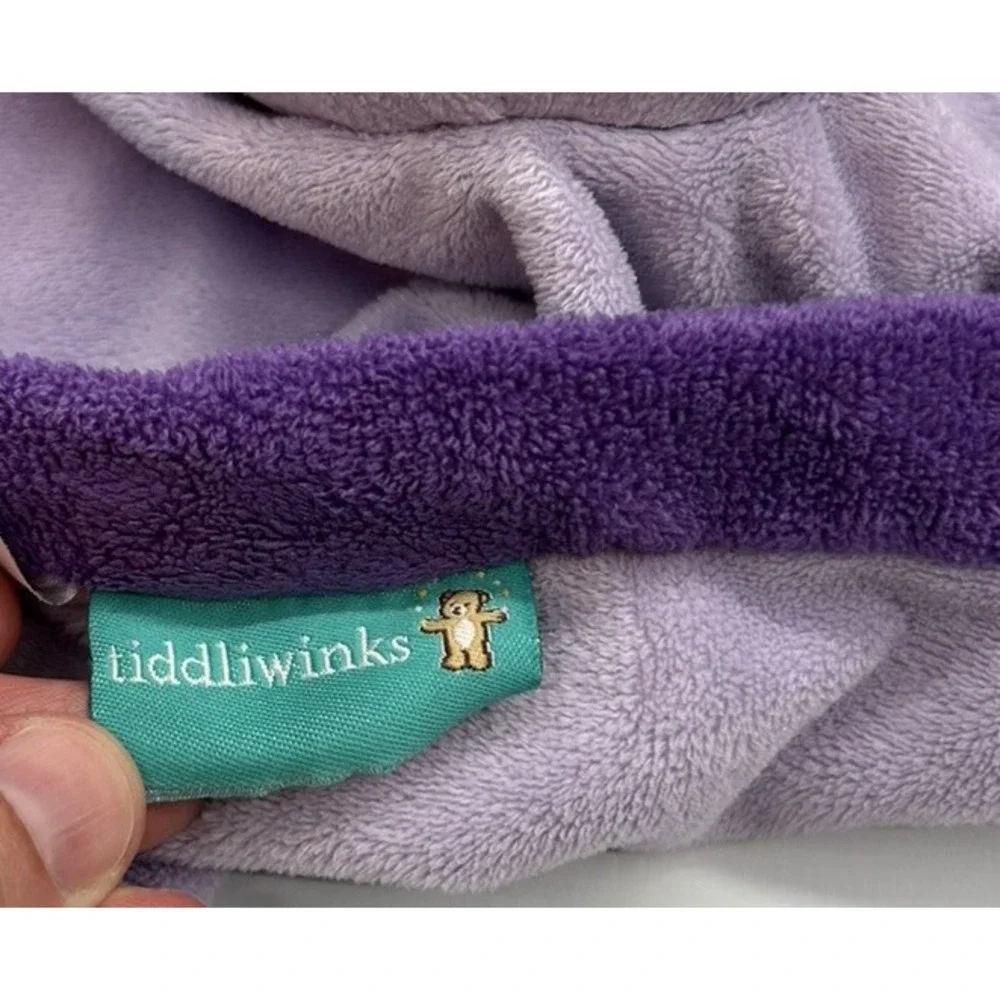 TIDDLIWINKS PURPLE TEDDY BEAR SECURITY BLANKET BABY STUFFED ANIMAL PLUSH‎ LOVEY